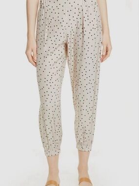 Polka-Dot Silk Joggers size Large